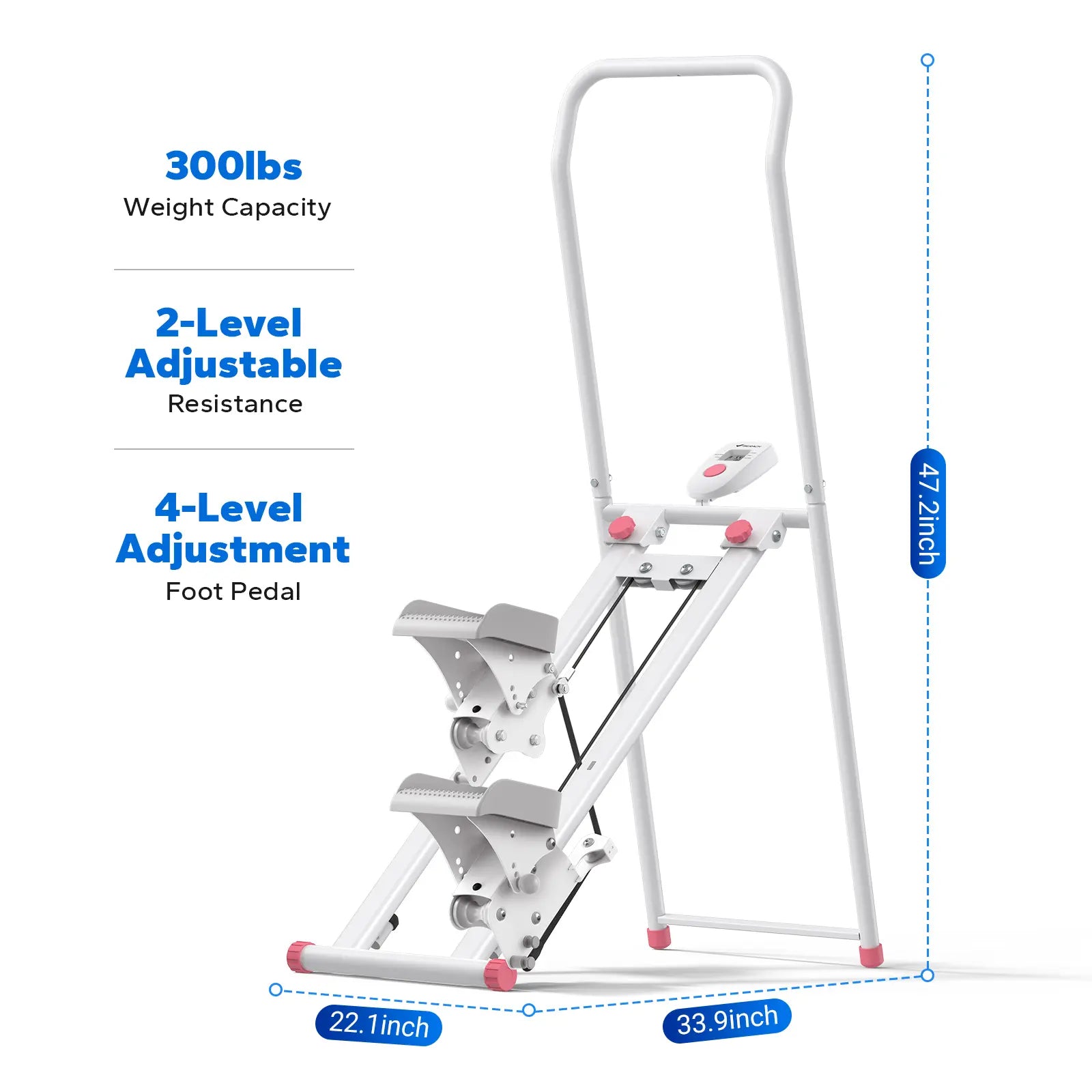 Stair Stepper with Handlebar,330LBS Capacity